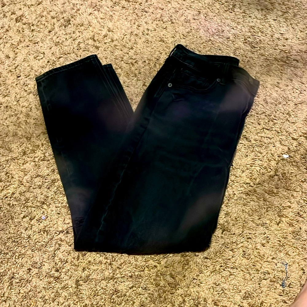 American Eagle Black Comfort Stretch Capri